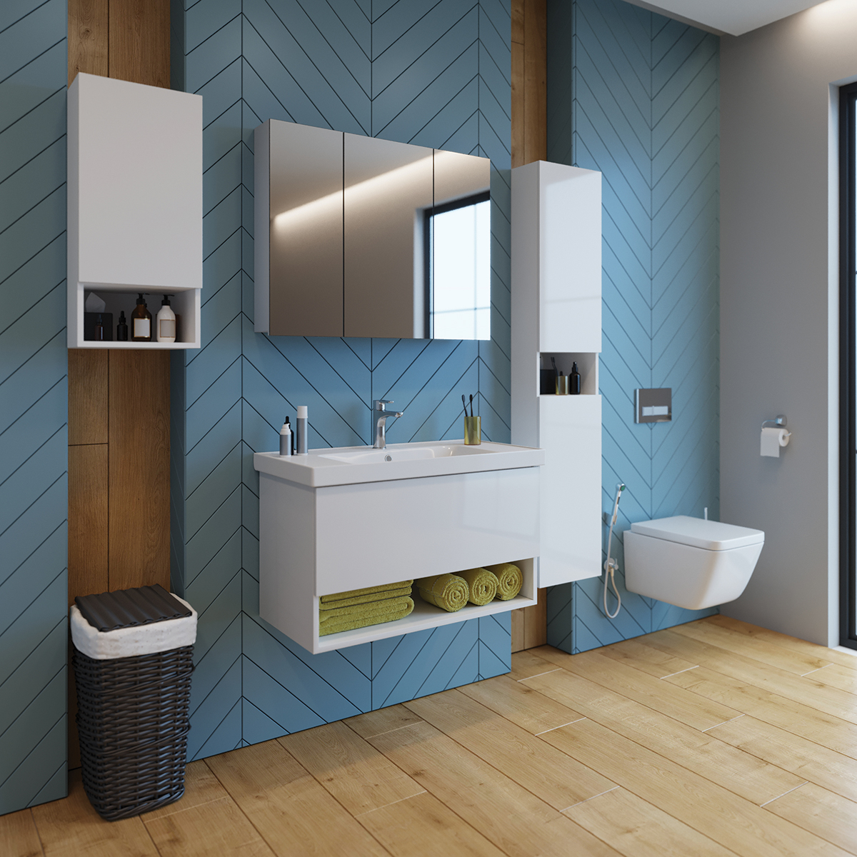 

Мебель для ванной комнаты Dreja Perfecto 90 белый глянец, Perfecto 90