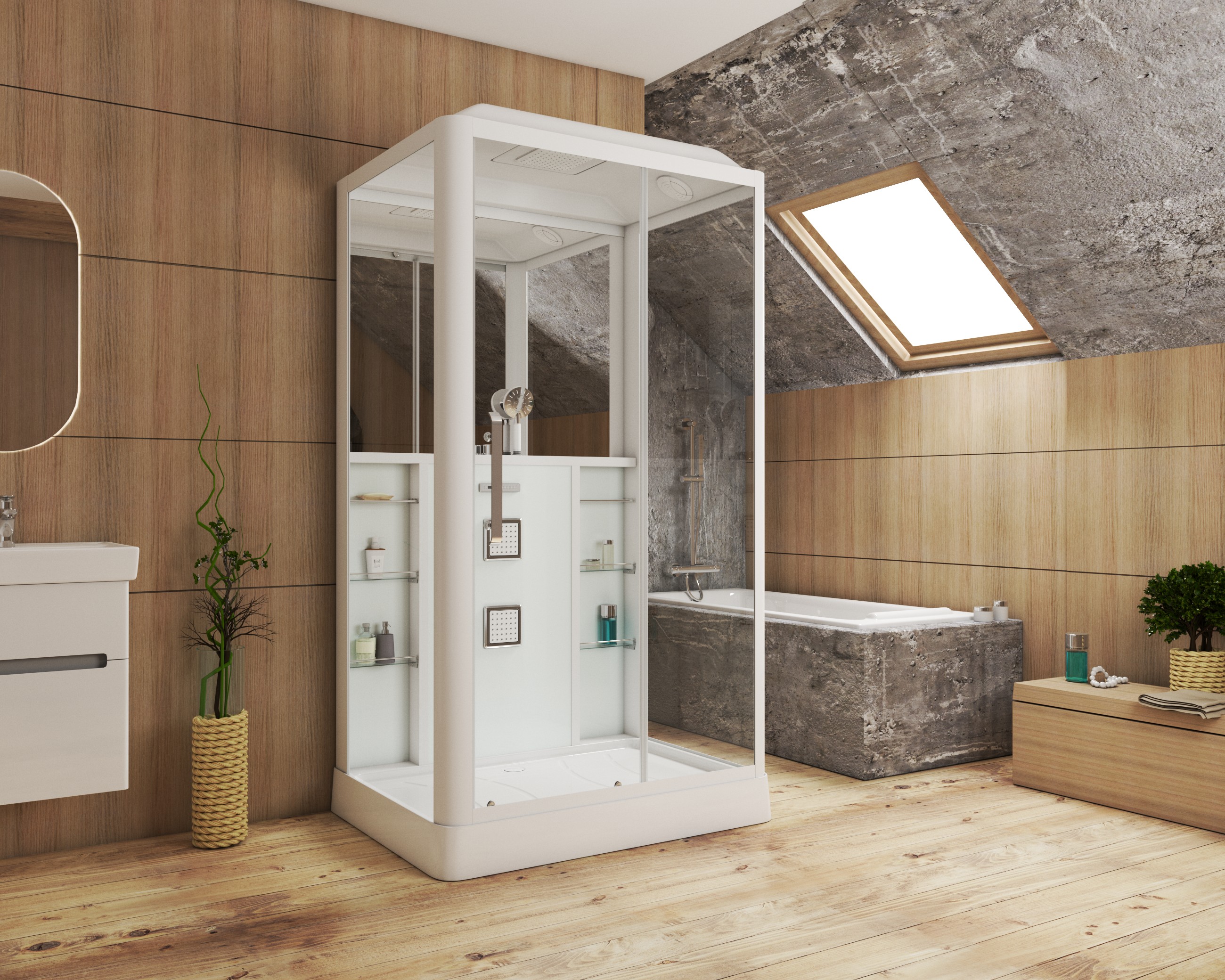 

Душевая кабина Grossman GR127 L 90x120x225, GR127L