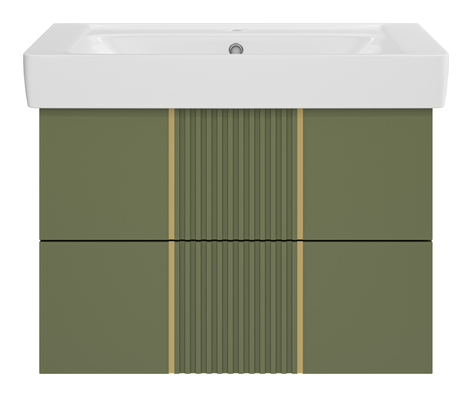 

Тумба с раковиной Brevita Vega 80 подвесная, зеленый/золото, Vega VEG-09080-0802Я