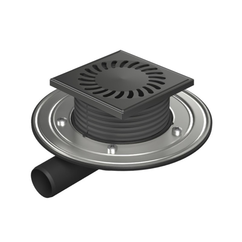 

Душевой трап Paini 381AC 125х125 мм с решеткой черный, 381AC