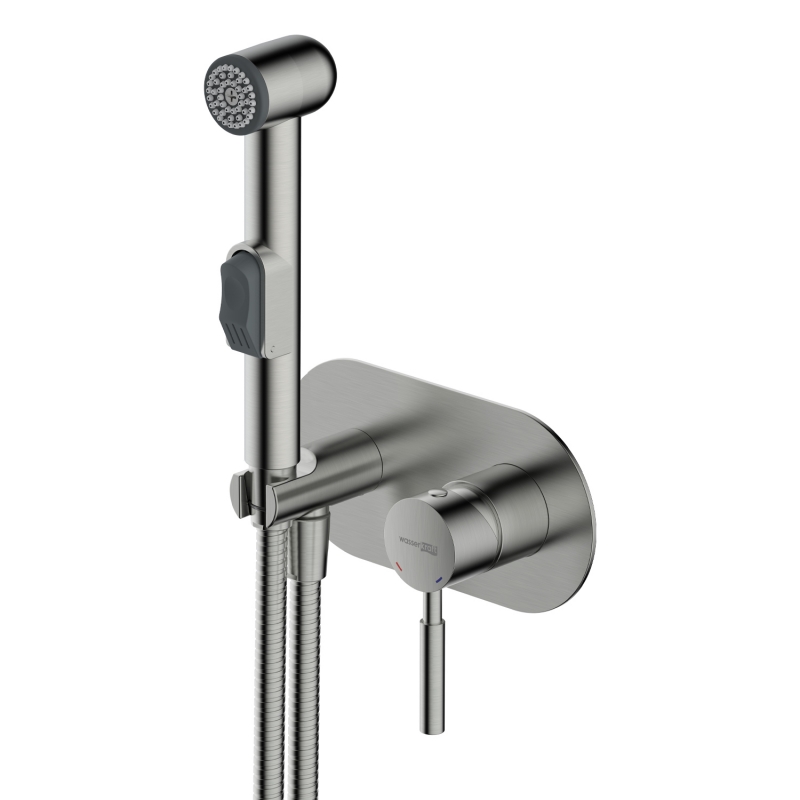 

Гигиенический душ WasserKRAFT Wern 4238 со смесителем, никель, 4238