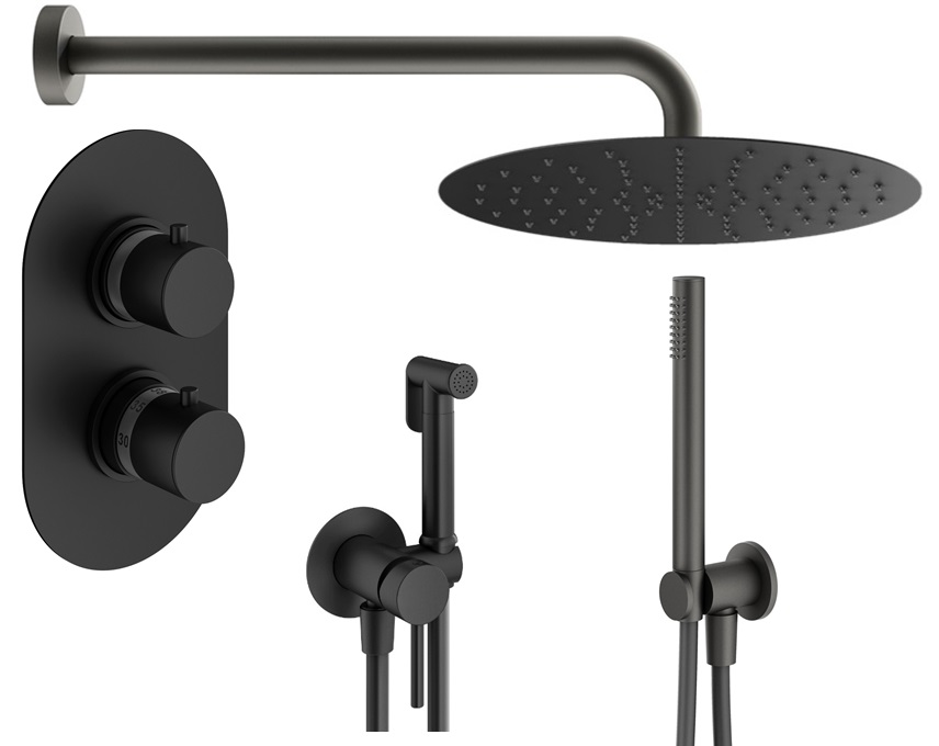 

Душевой комплект Plumberia Selection Ixo KITZXOT18NO черный матовый, KITZXOT18NO