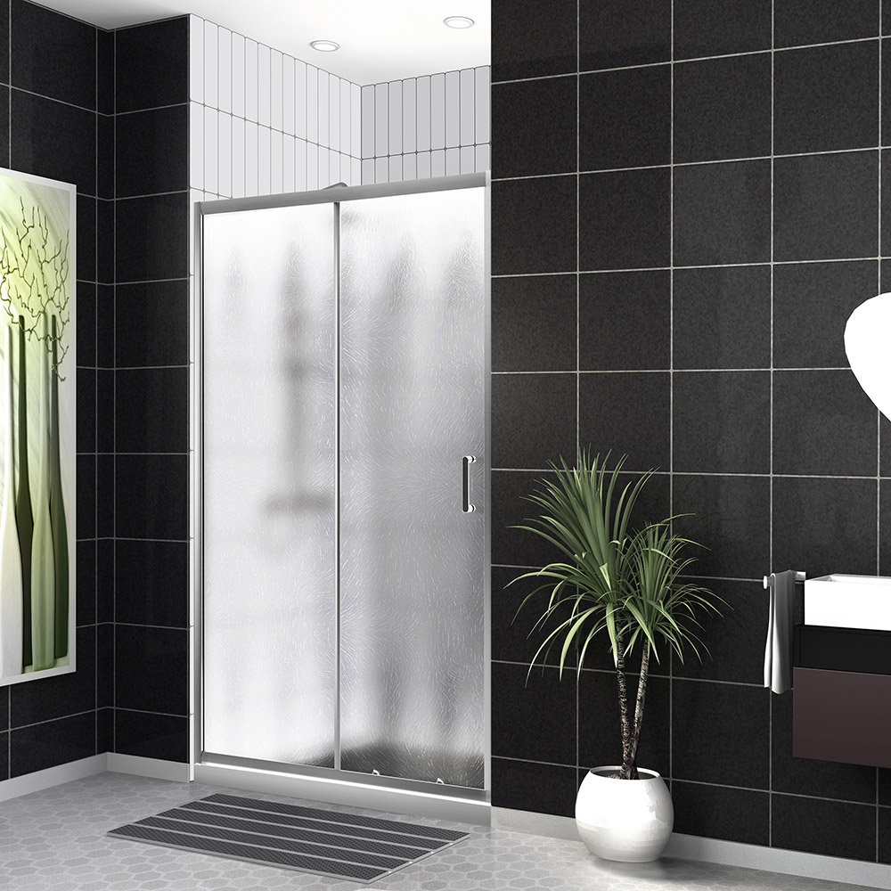 

Душевая дверь в нишу BelBagno UNO-195-BF-1-110-CH-CR стекло рифленое, UNO-195-BF-1-110-CH-CR