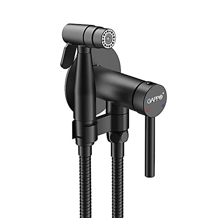 

Гигиенический душ Gappo G06-6 G7206-6 со смесителем, черный, G7206-6