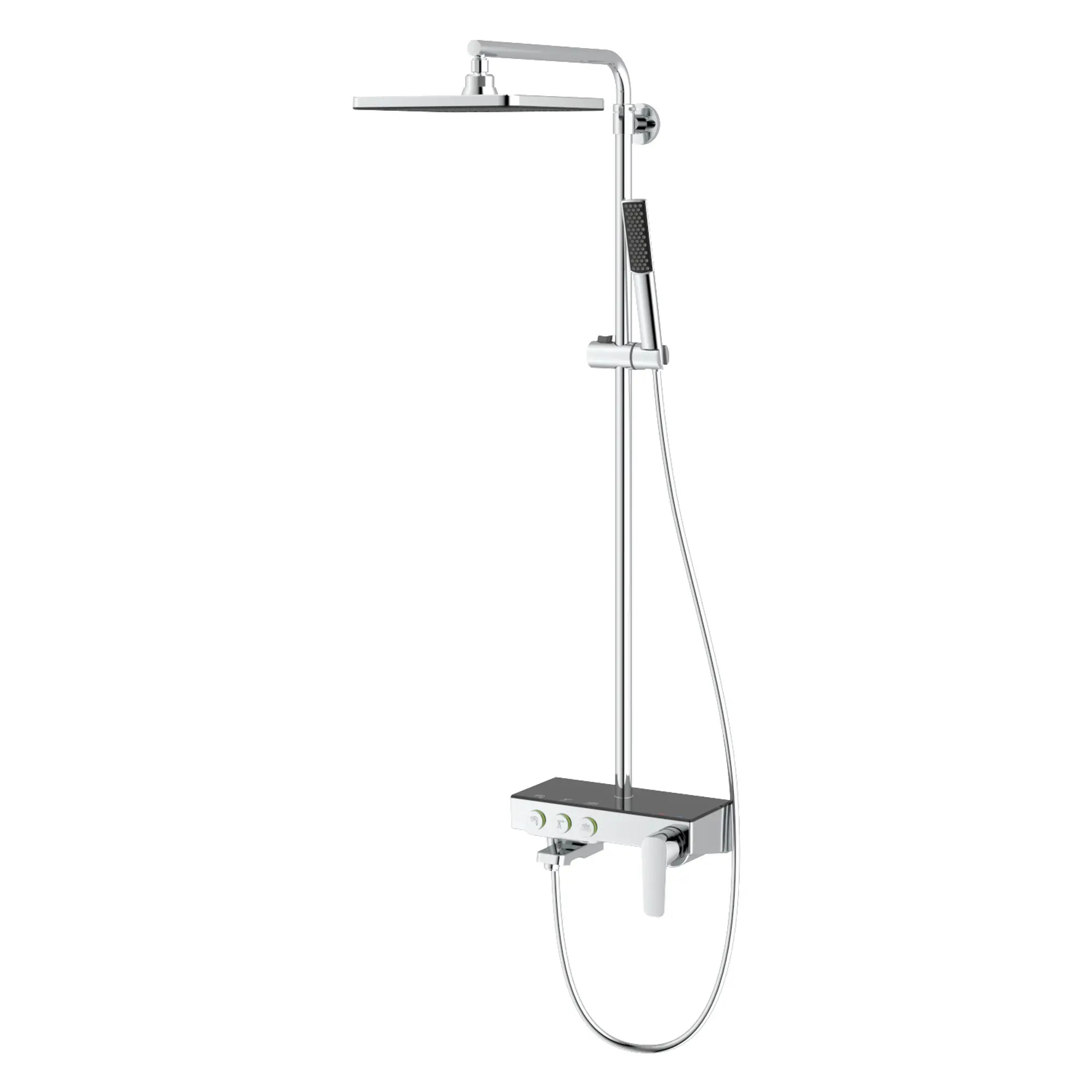 

Душевая стойка Teska NIAGARA NG3501S хром, черное стекло, NG3501S
