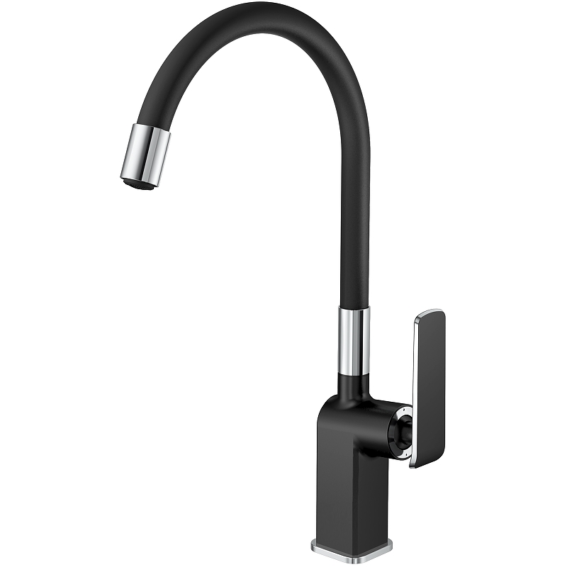 

Смеситель Haiba HB548-7 HB73548-7 для кухни, черный/ хром, HB548-7 HB73548-7