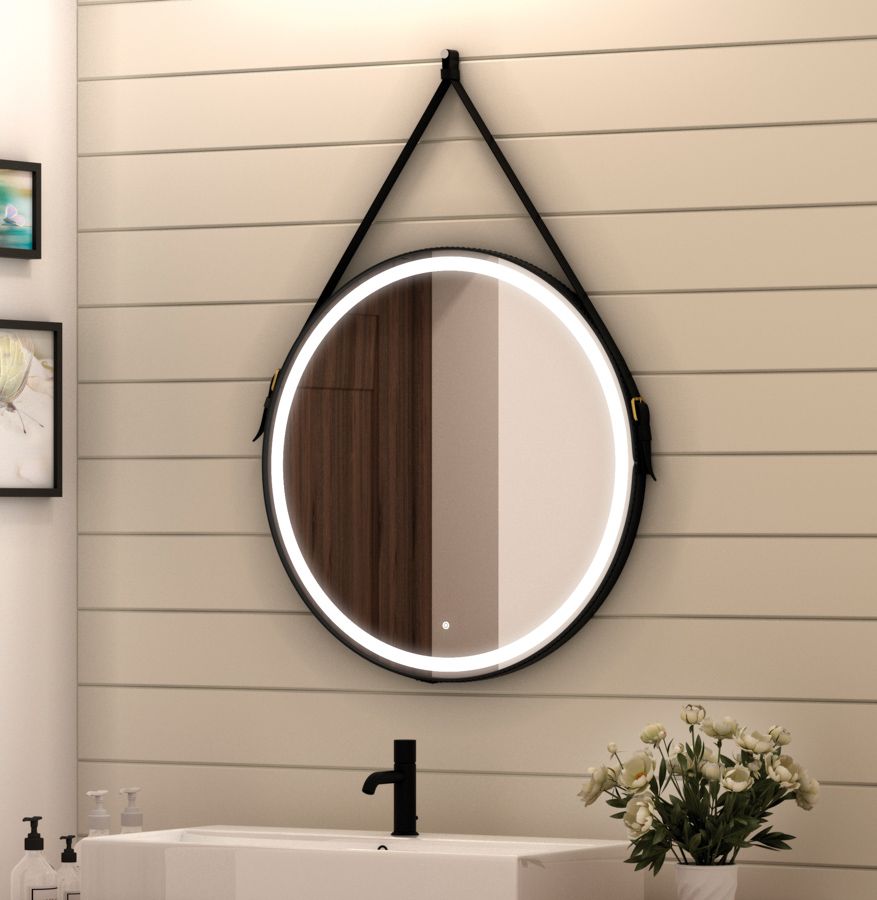 

Зеркало Art&Max Milan AM-Mil-650-DS-F-Nero черный ремень, Milan AM-Mil-650-DS-F-Nero