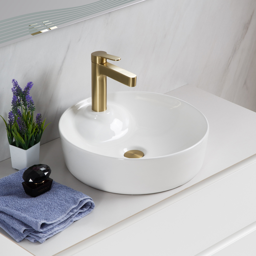 

Раковина BelBagno BB1306 накладная 45x45 см, белая, Белый, BB1306