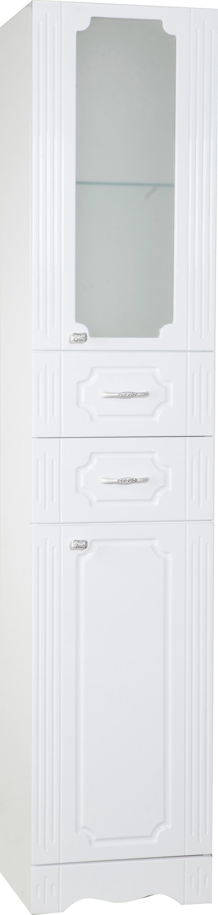 

Шкаф-пенал Bellezza Кантри 40 L/R, со стеклом, Белый