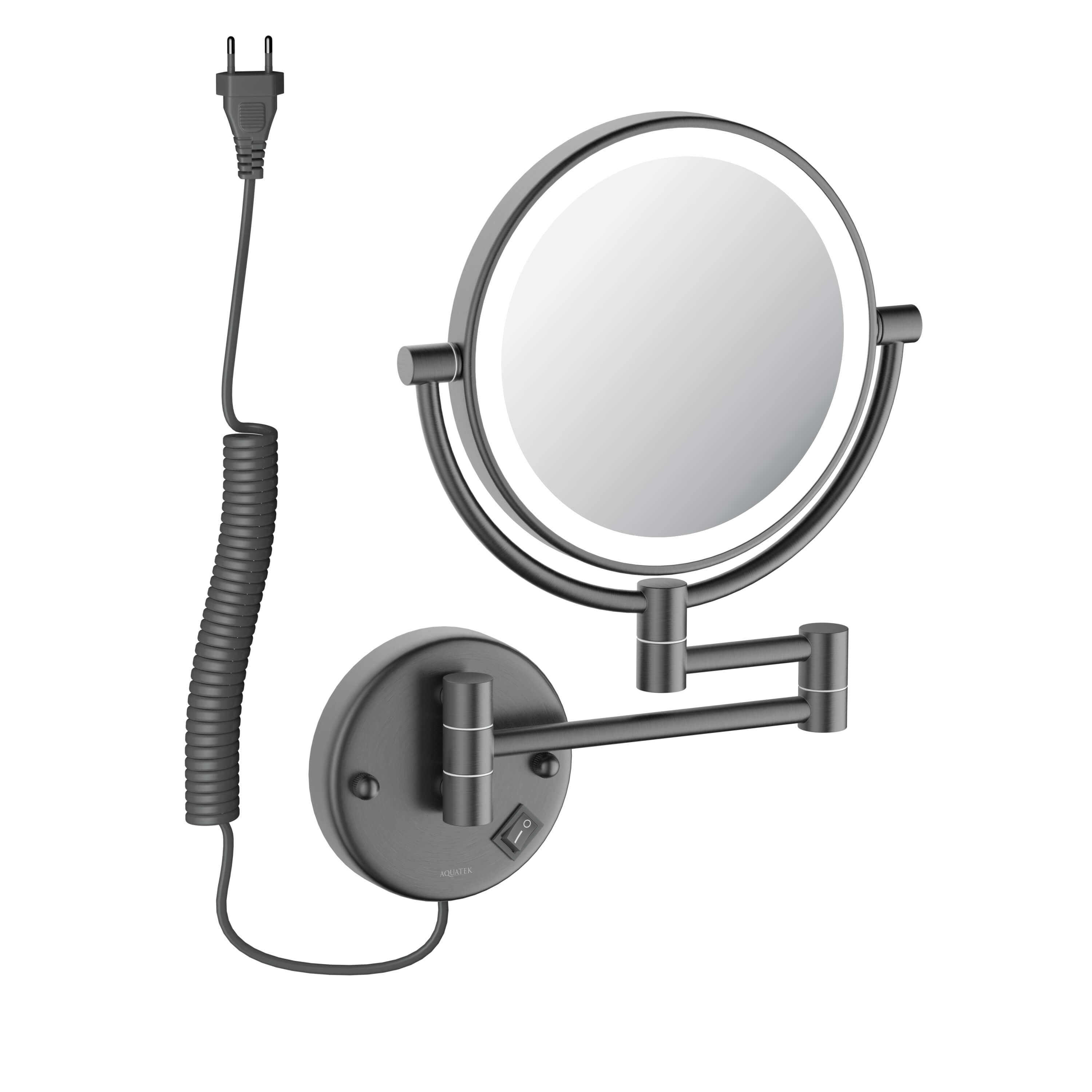 

Косметическое зеркало Aquatek AQ4915BGM оружейная сталь, AQ4915BGM