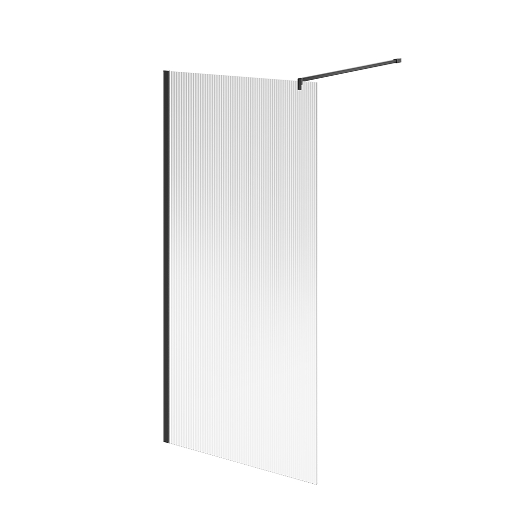

Душевая перегородка Kerama Marazzi CRISTALLO CT.100.WI.BLK.M 100х210 см, профиль черный матовый, стекло Рифленое, CT.100.WI.BLK.M