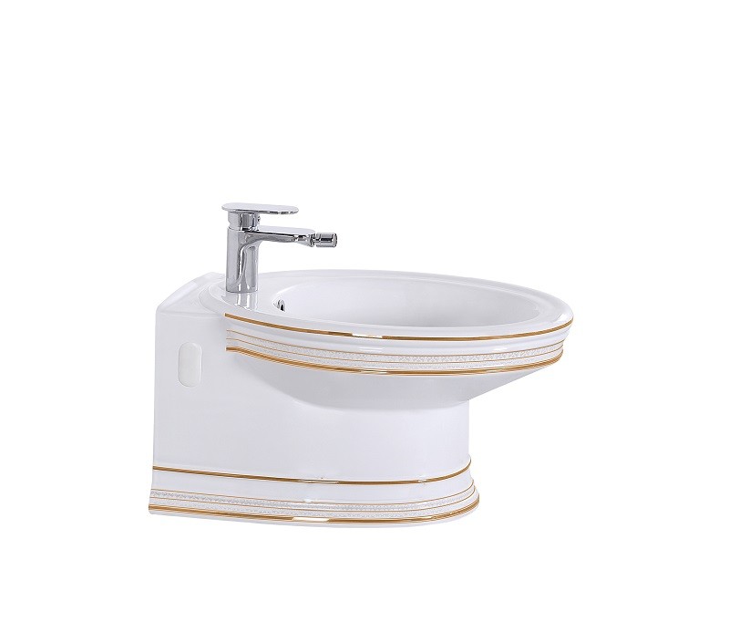 

Биде напольное CeramaLux 4289, Белый/золото, Luxe Classic 4289