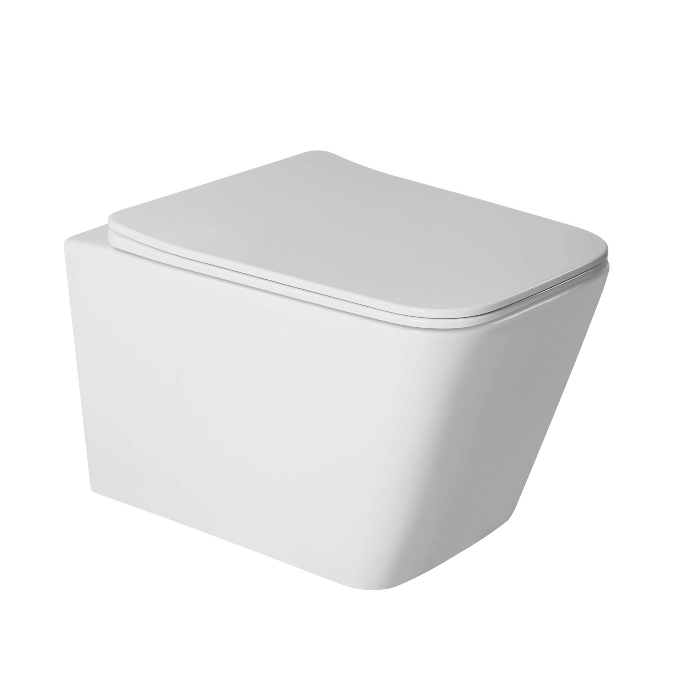 

Унитаз подвесной Bond Cube F04-10 безободковый, с сиденьем микролифт, белый, F04-10