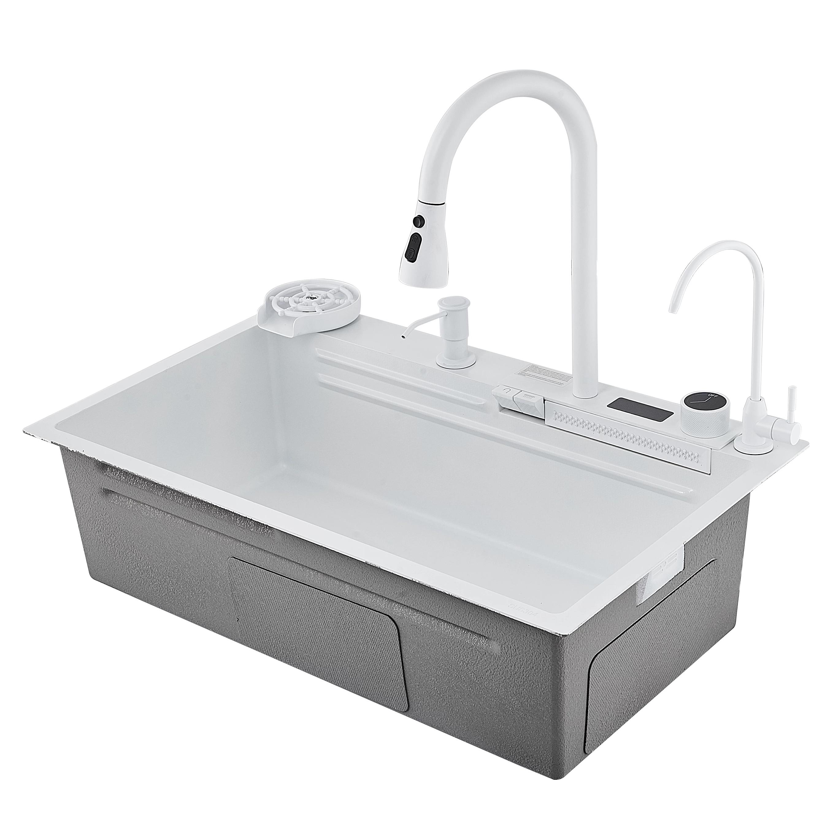 

Мойка кухонная Savol S-SC002W многофункциональная, с водопадом, белый, S-SC002W