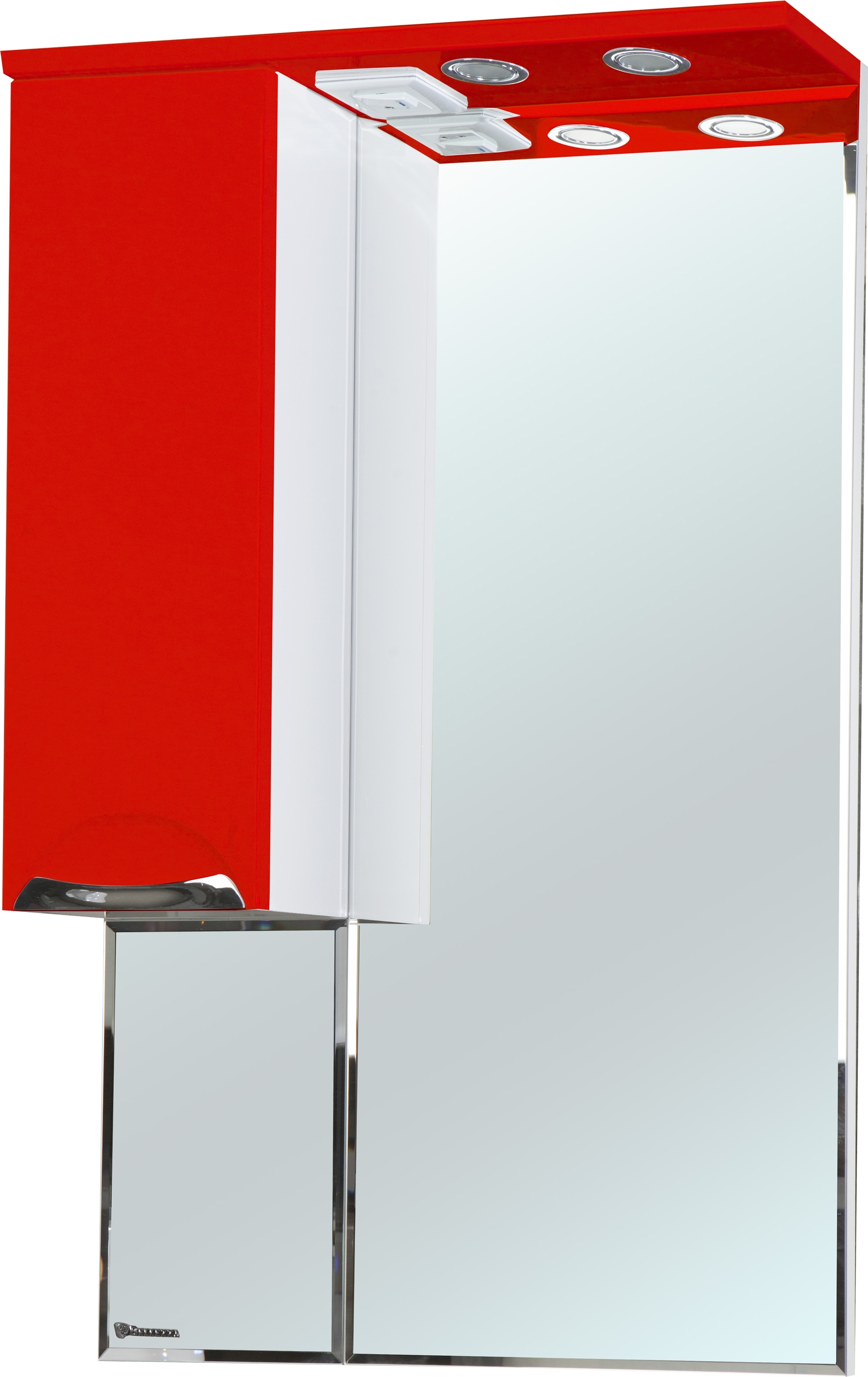 

Зеркало-шкаф Bellezza Альфа 65 L красный, Белый;красный, Альфа 65