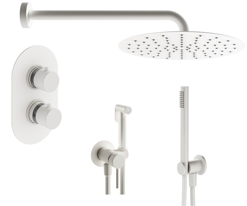 

Душевой комплект Plumberia Selection Ixo KITZXOT18BO белый матовый, KITZXOT18BO