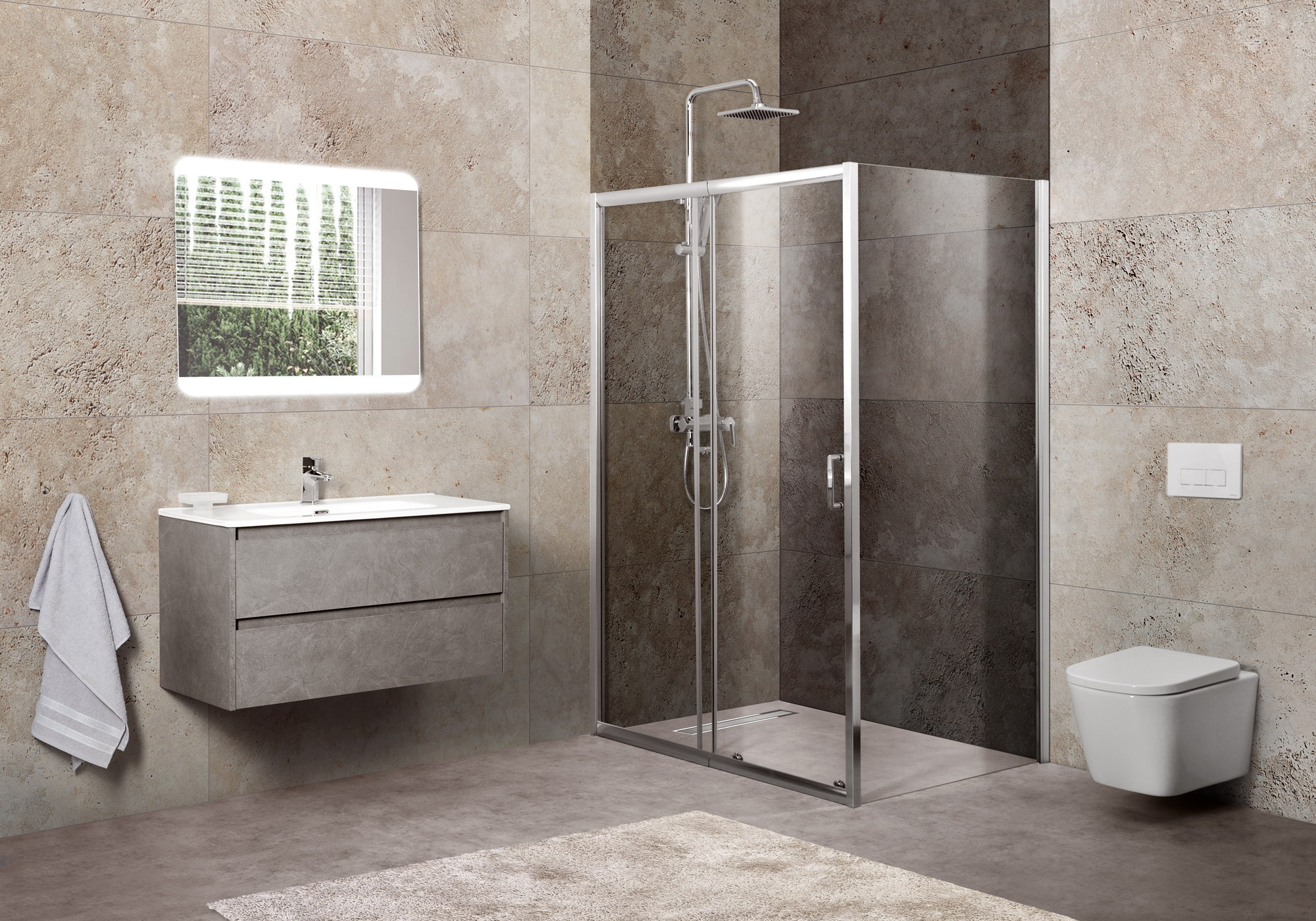 

Душевой уголок BelBagno Unique 115х100 стекло прозрачное, профиль хром, UNIQUE-AH-1-100/115-100-C-Cr