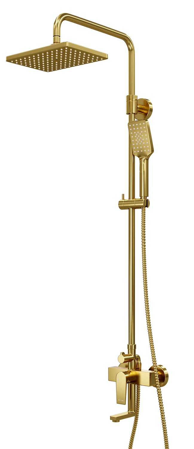 

Душевая стойка WasserKRAFT Aisch A15501 золото матовое, Золотой, Aisch A15501