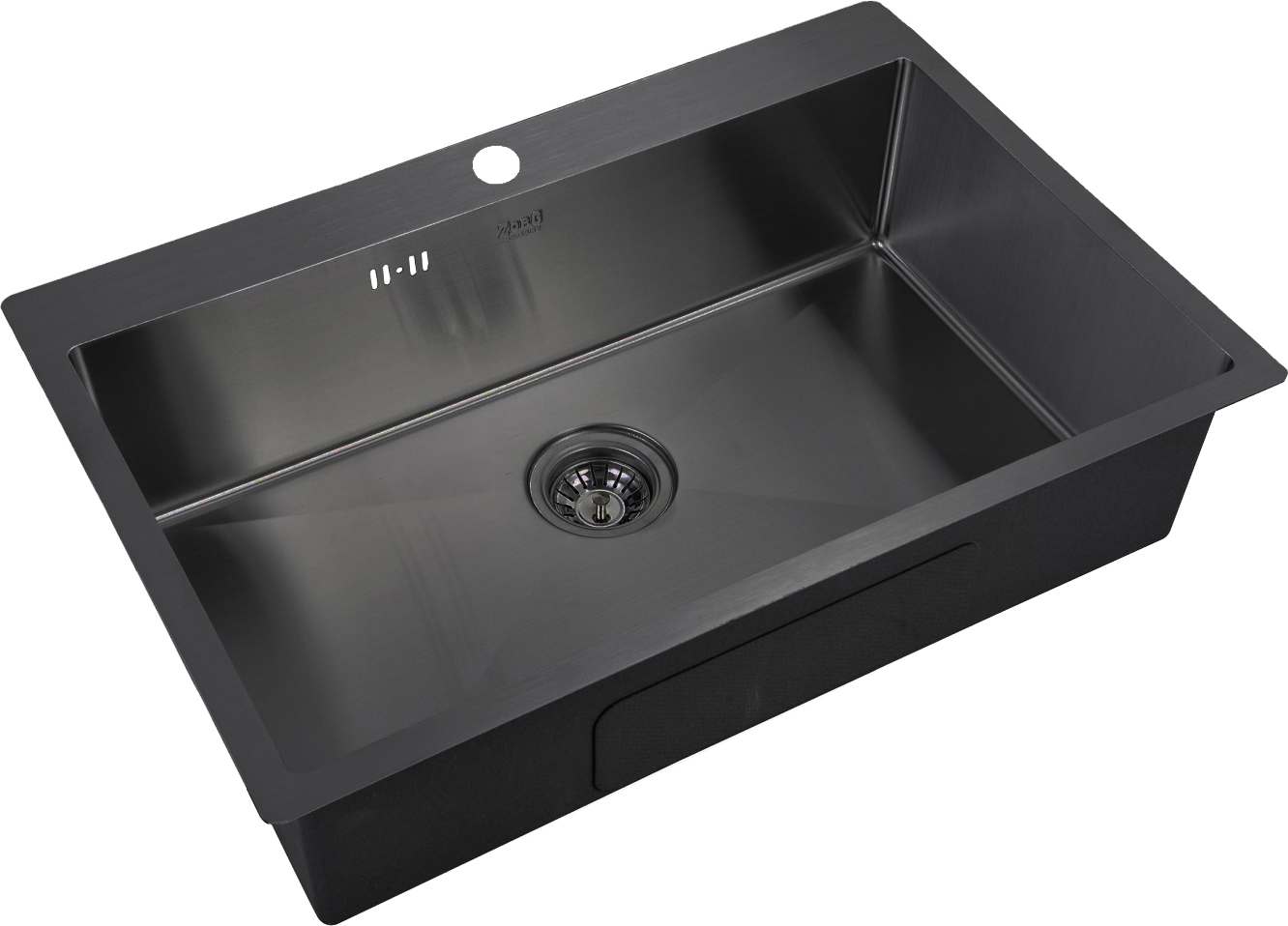 

Мойка кухонная Zorg Inox PVD 7551 grafit, Черный, Inox PVD 7551