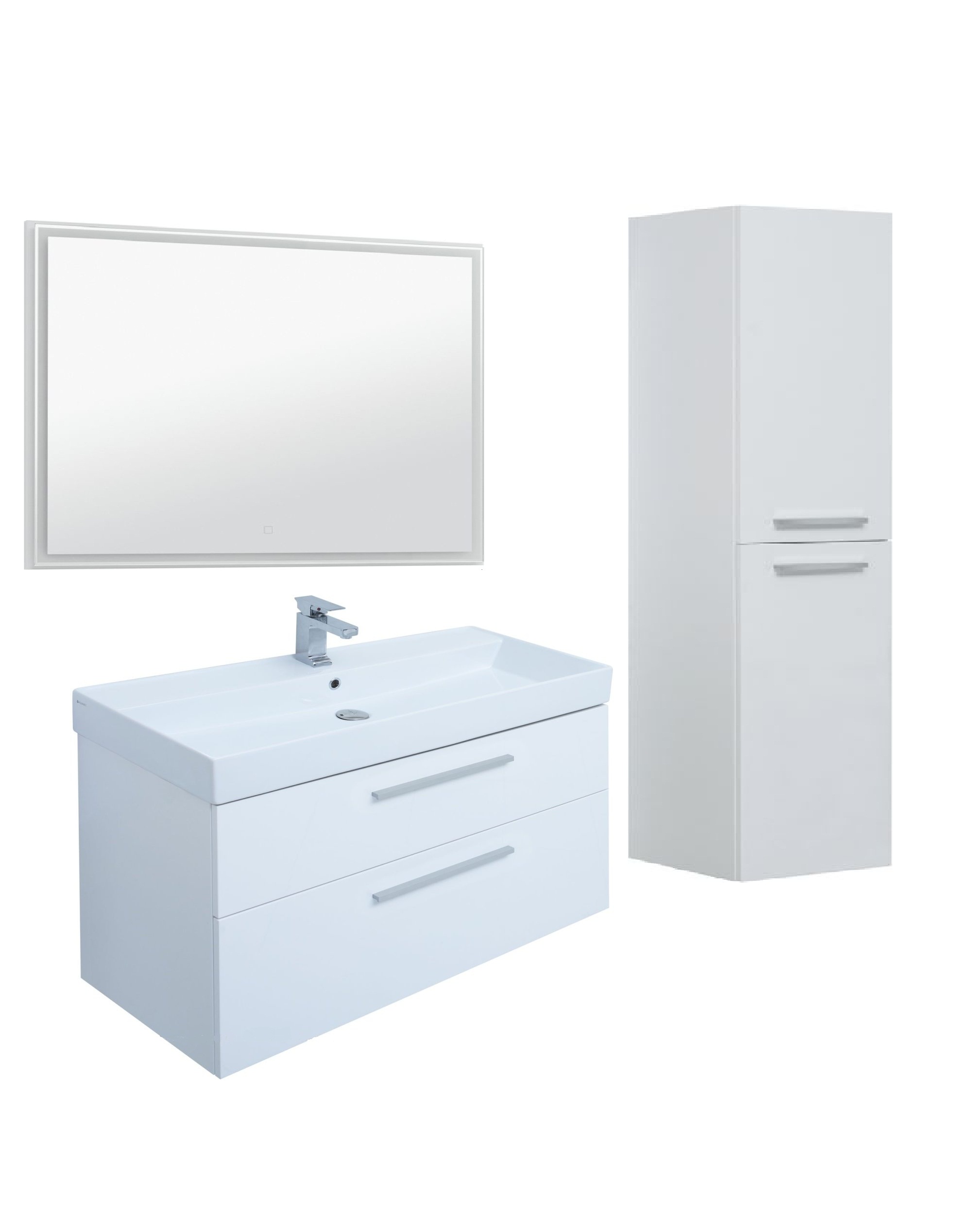 

Мебель для ванной Aquanet Nova 100 белый (2 ящика), Белый глянцевый, Nova 00249922