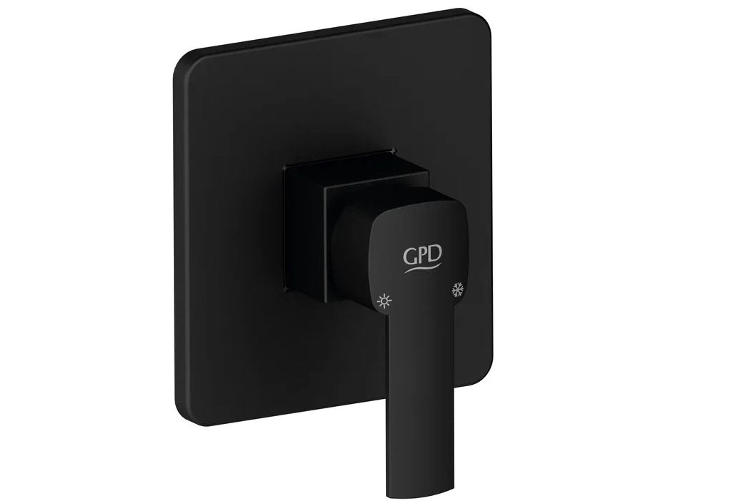 

Смеситель GPD Pedra Colored MAD160-S для душа черный матовый, MAD160-S