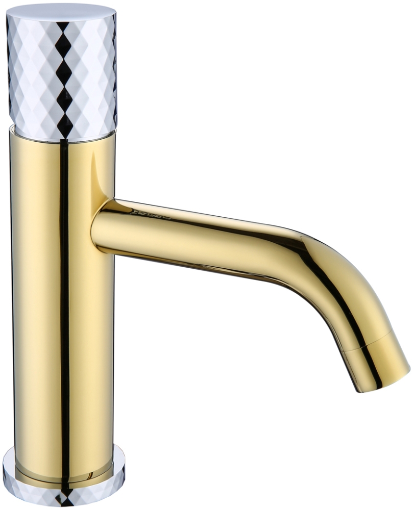 

Смеситель Boheme Stick 121-GCR для раковины, gold diamond chrome, Хром/золото, 121-GCR