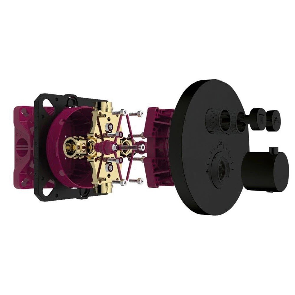 

Термостат для душа AQUAme AQM8802MB черный матовый, AQM8802MB