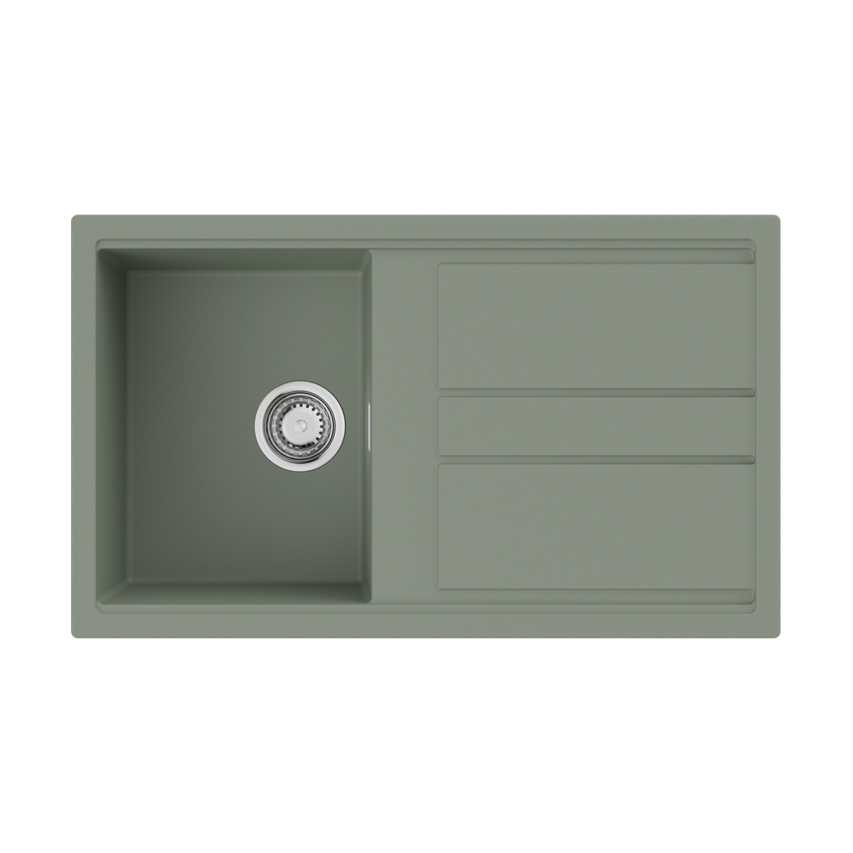 

Мойка кухонная Omoikiri Kitagawa 86 4993250 86х51 см wind green, Зеленый, 4993250