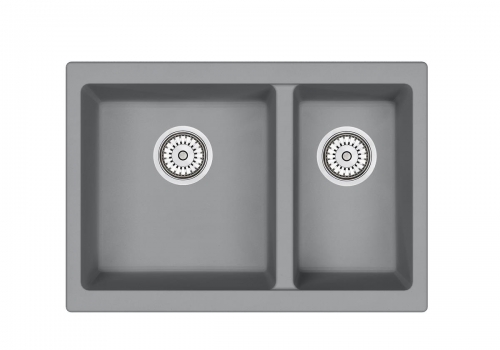

Мойка кухонная Emar Quartz EMQ-2665.PL алмаз, Серый, EMQ-2665.PL