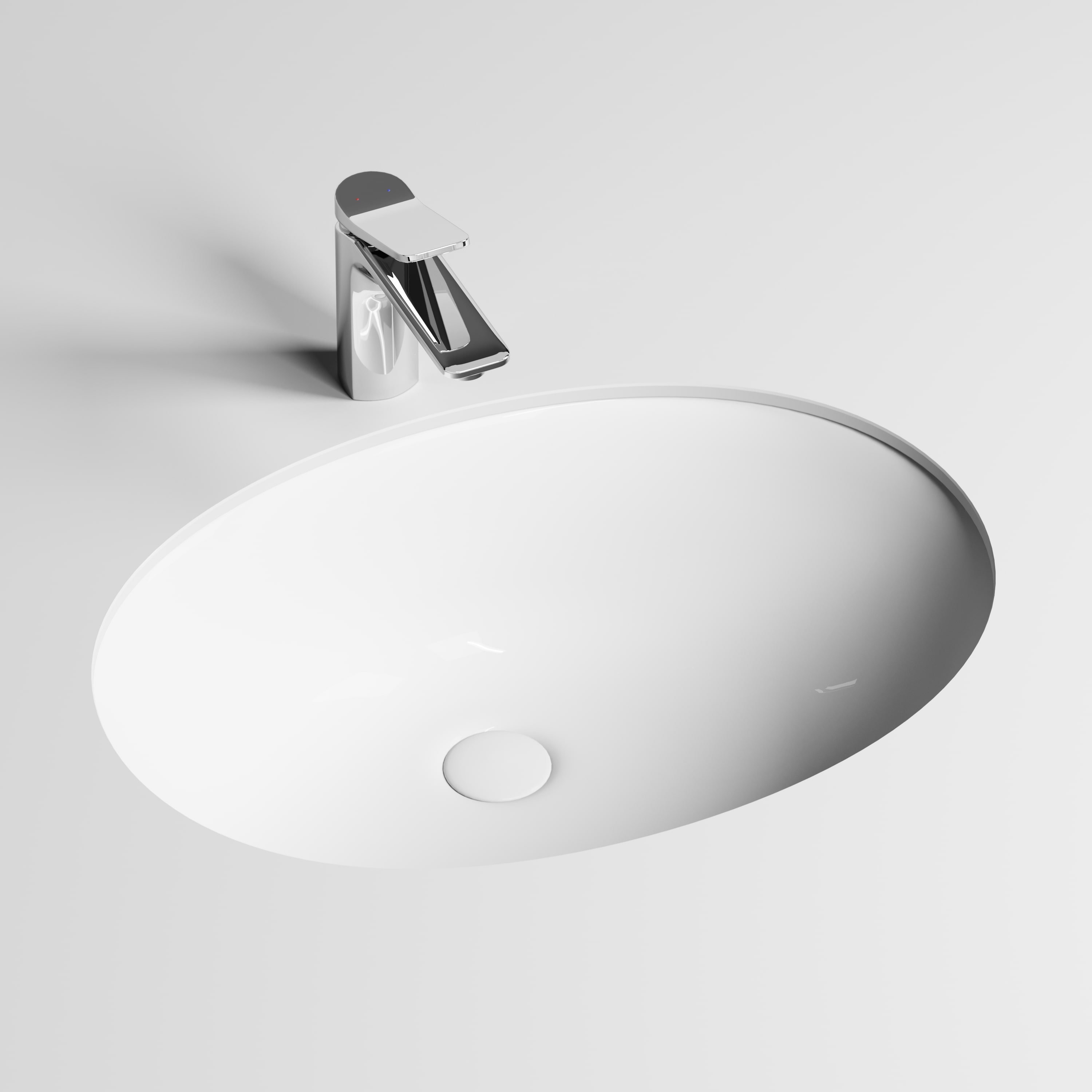 

Раковина Ceramicanova Element CN6076 встраиваемая снизу 52x38 см, белая, Белый, CN6076