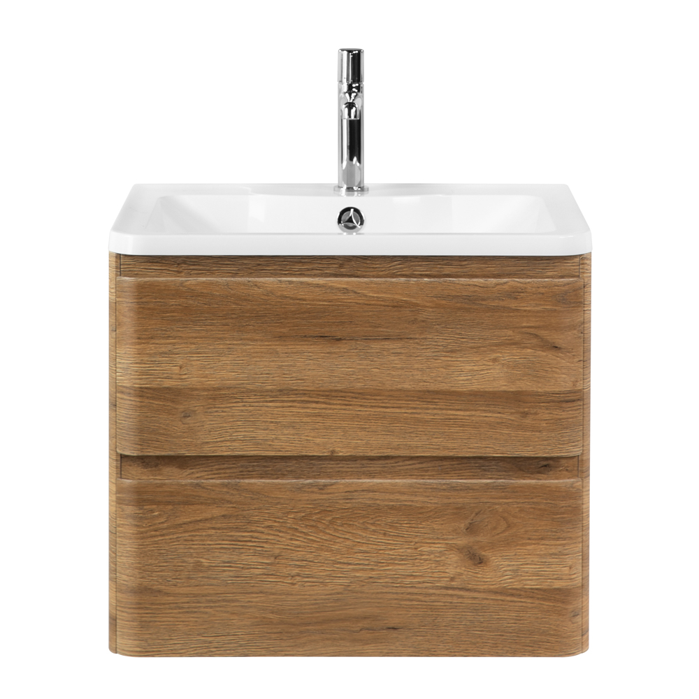 

Тумба с раковиной BelBagno Albano 70 подвесная, Rovere Rustico, Дерево, ALBANO-700-2C-SO-RR
