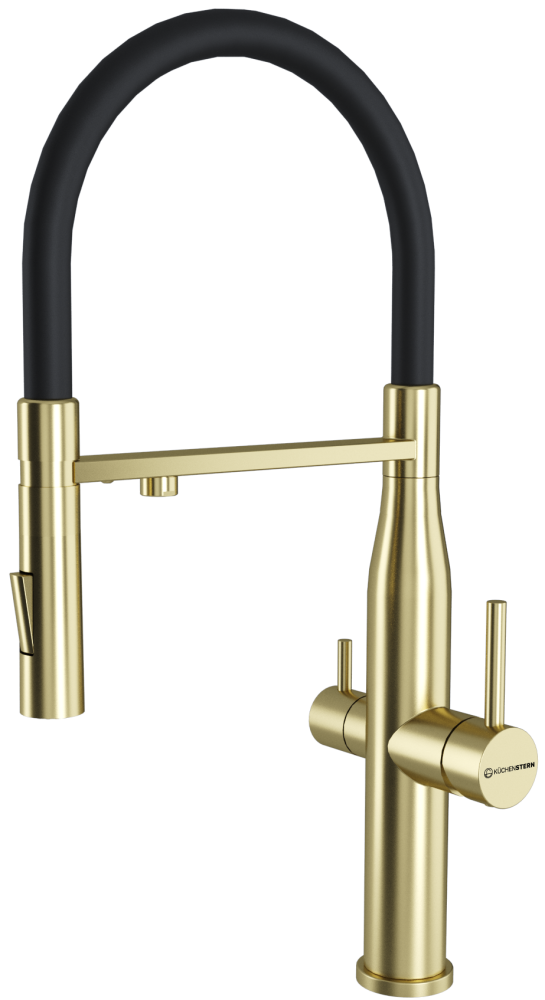

Смеситель для кухонной мойки KuchenStern ELIT-FE 407GL40 золото, 407GL40
