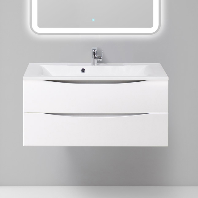 

Тумба с раковиной BelBagno Marino 100 bianco lucido, Белый, Marino 100