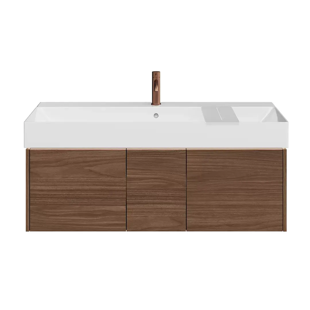 

Тумба с раковиной Kerama Marazzi Grande 120 подвесная, 3 ящика, структурированный орех, Дерево, GR.120.3\SNUT