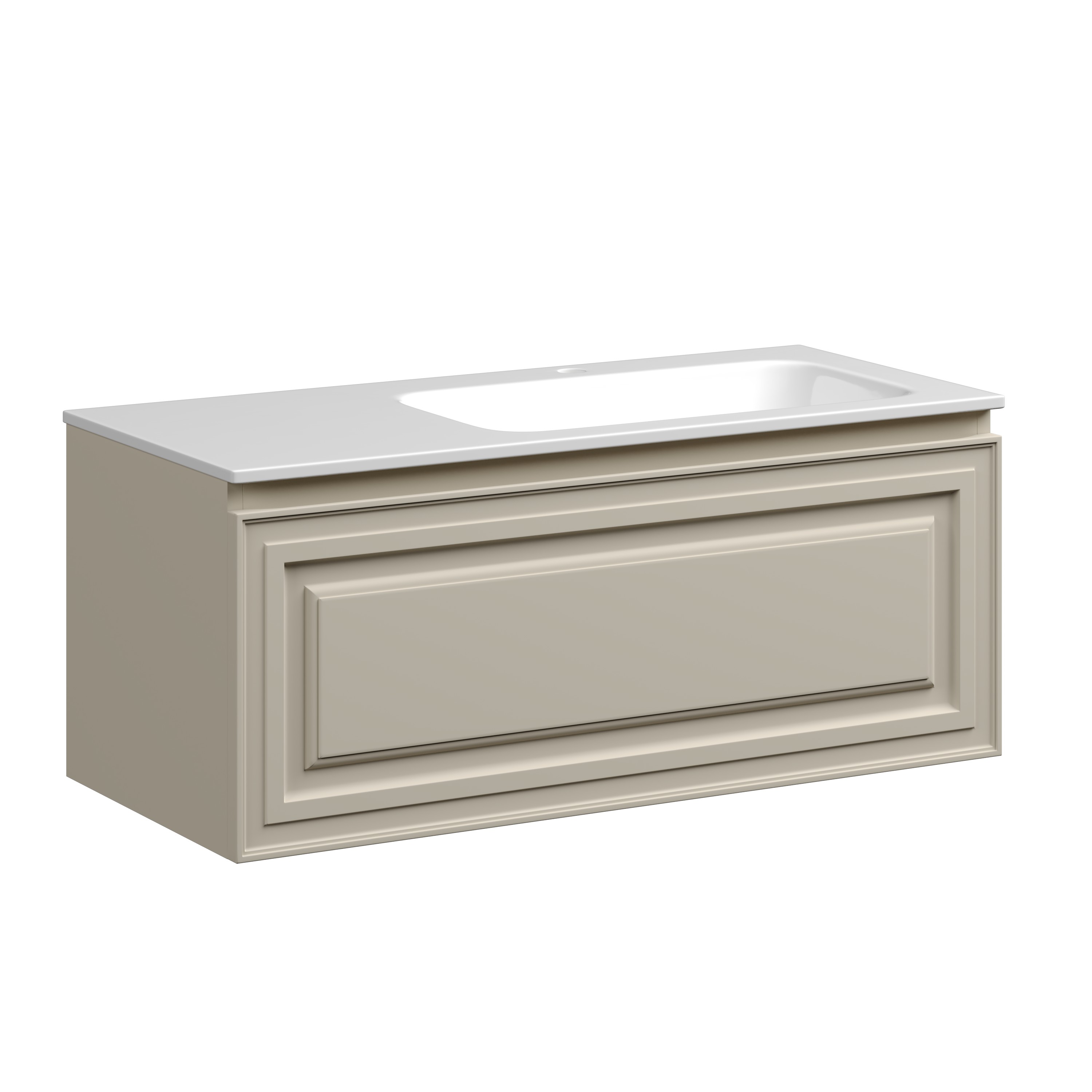 

Тумба с раковиной Sancos Very 100 R подвесная, Beige Soft, Бежевый, 100 R