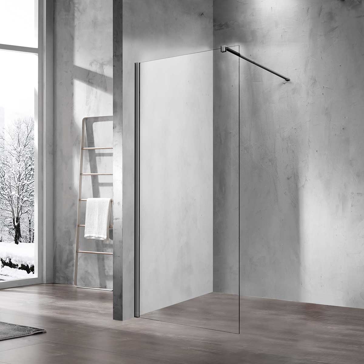 

Душевая перегородка Vincea Walk-In VSW-1H80CLGM, 80х200, вороненая сталь, стекло прозрачное, VSW-1H800CLGM