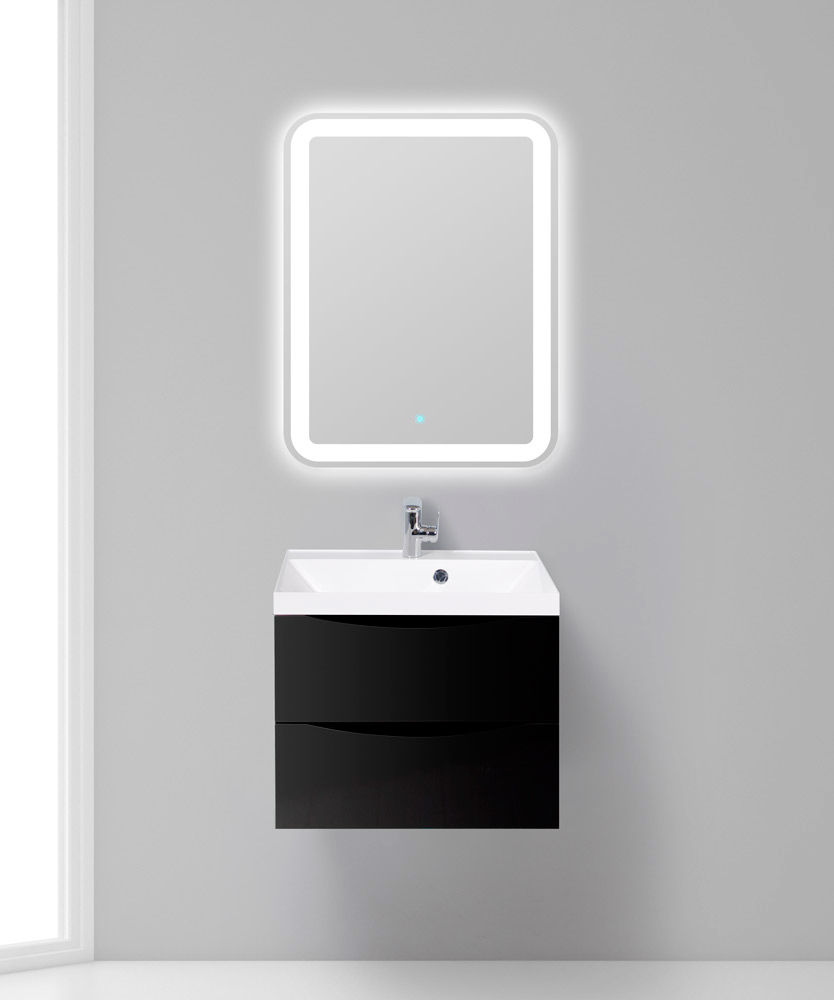

Тумба с раковиной BelBagno Marino 60 nero lucido, Черный, Marino 60