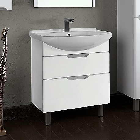 

Тумба с раковиной Dreja.Eco Laguna Plus 85 белая, Белый, Laguna Plus 85