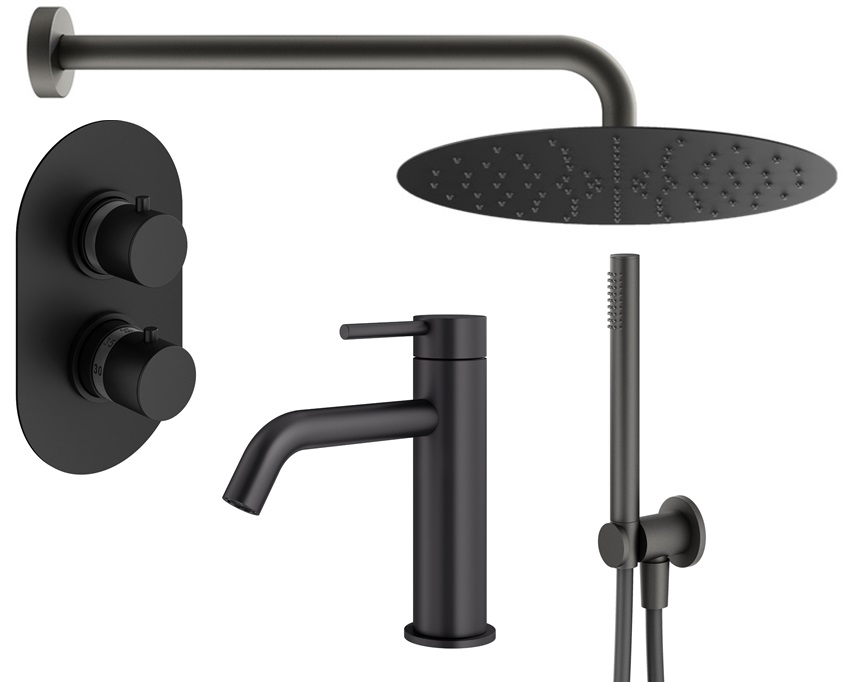 

Душевой комплект Plumberia Selection Ixo KITXOT18NO53 черный матовый, KITXOT18NO53