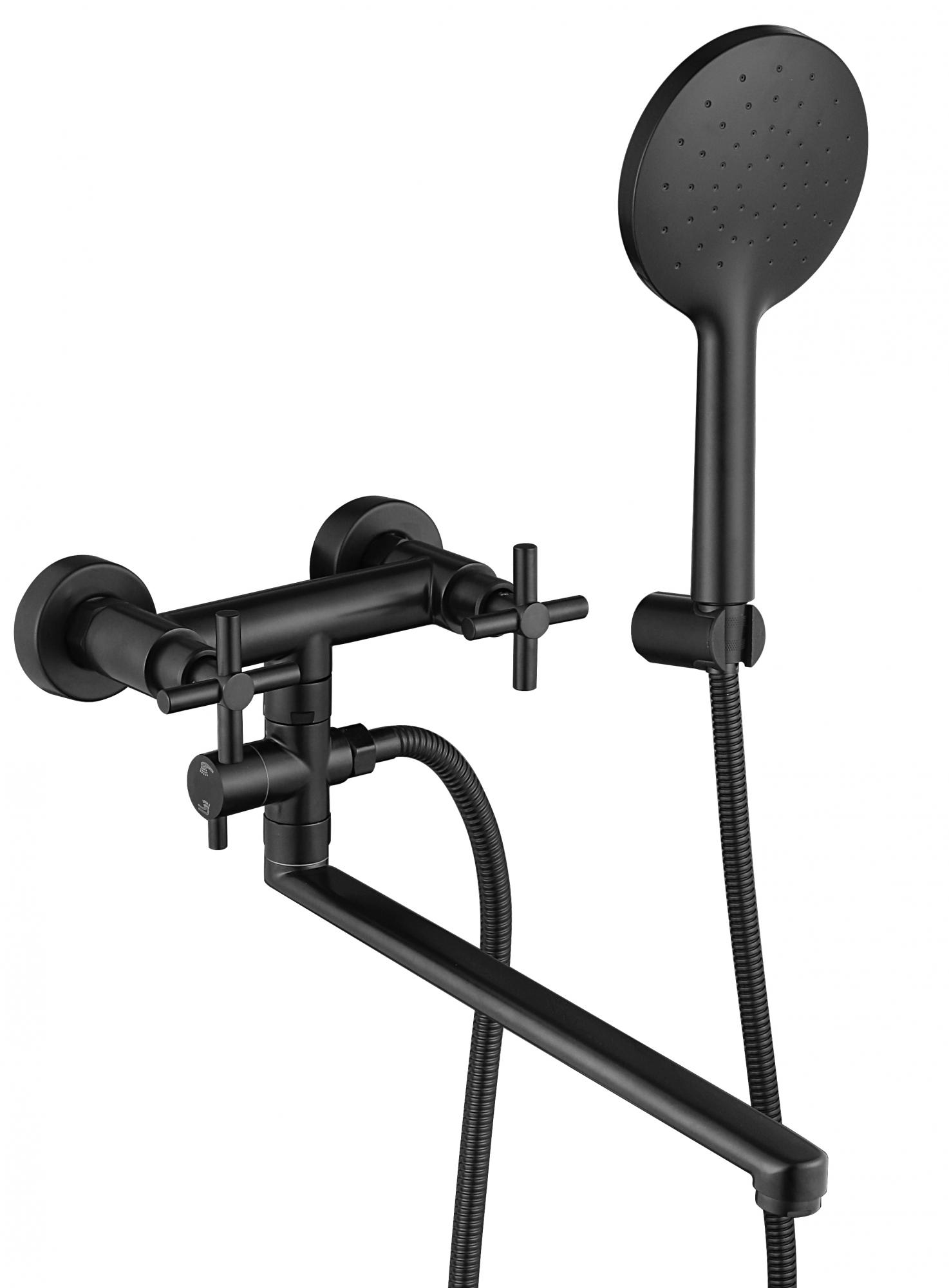 

Смеситель Fmark FS8424H для ванны с душем черный, FS8424H