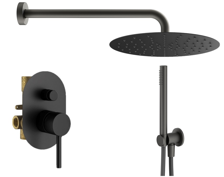 

Душевой комплект Plumberia Selection Ixo KITXO15NO черный матовый, KITXO15NO