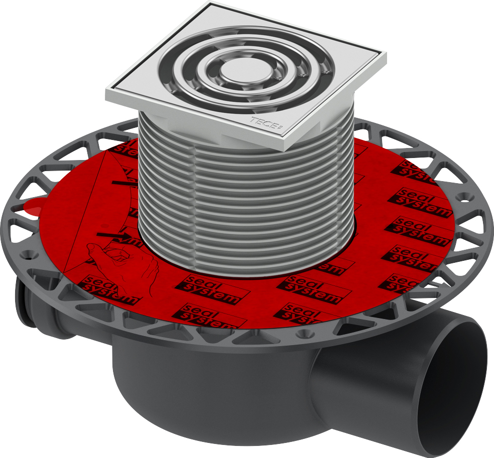 

Душевой трап TECE TECEdrainpoint S горизонтальный DN 70 DN 50, Черный;хром;серый, TECEdrainpoint S