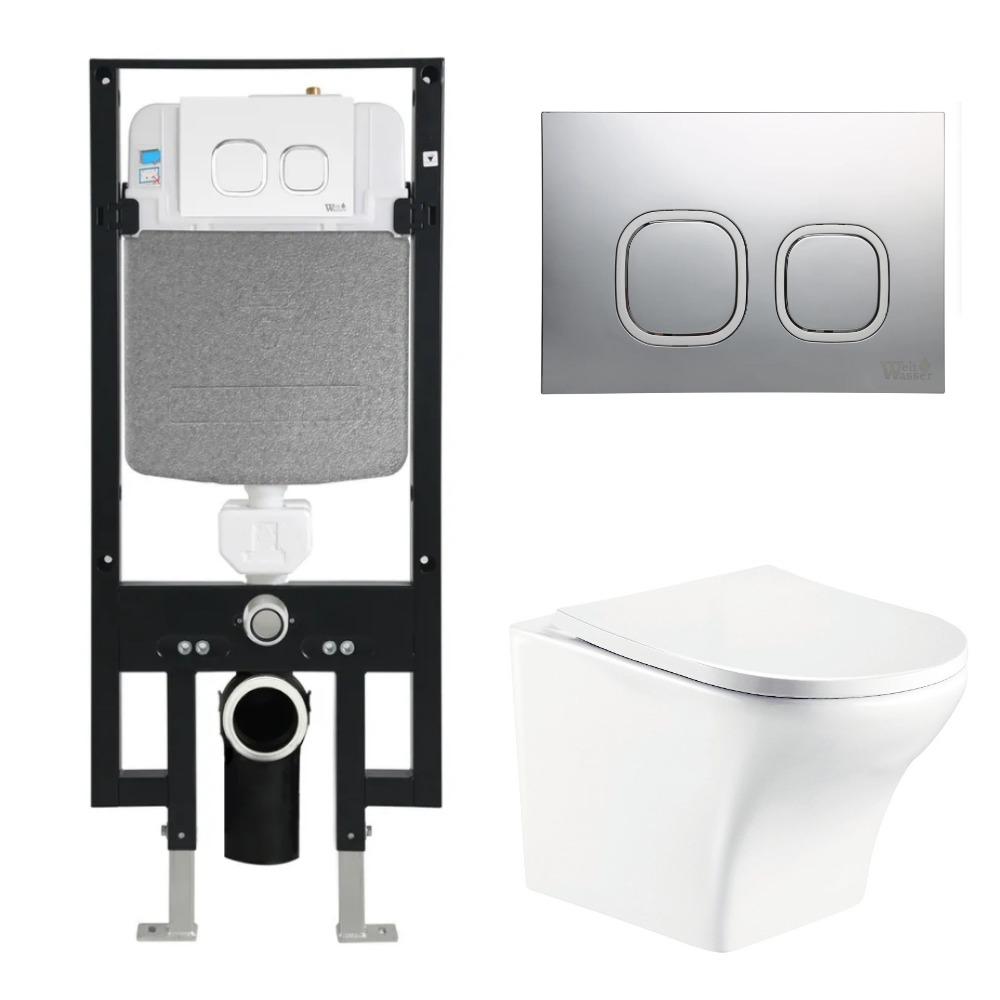 

Комплект Weltwasser 10000006653 унитаз Odenbach 004 GL-WT + инсталляция + кнопка Amberg RD-MT CR, Белый глянцевый, 10000006653