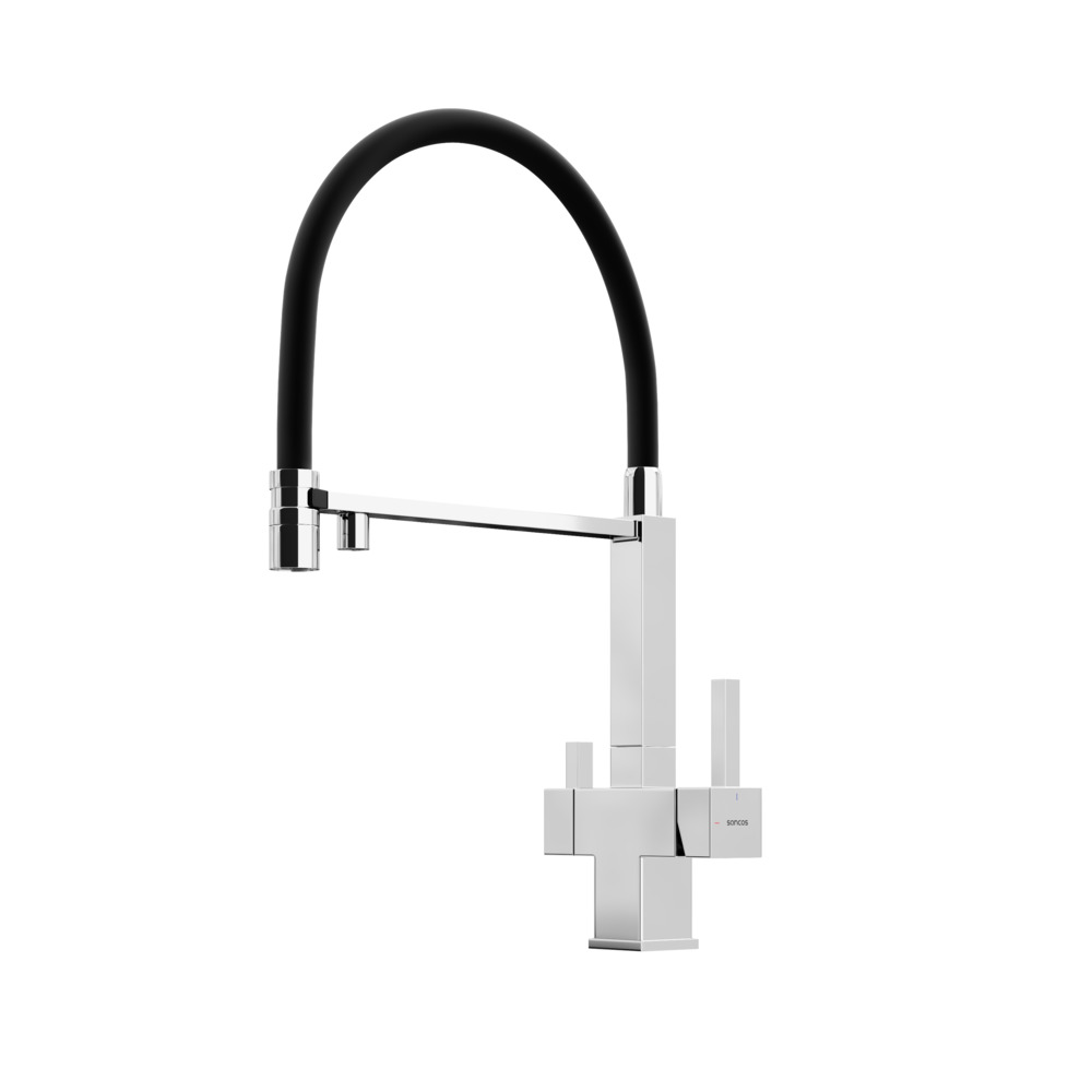 

Смеситель Sancos Moro SC4006CH для кухонной мойки, с гибким изливом, хром, SC4006CH