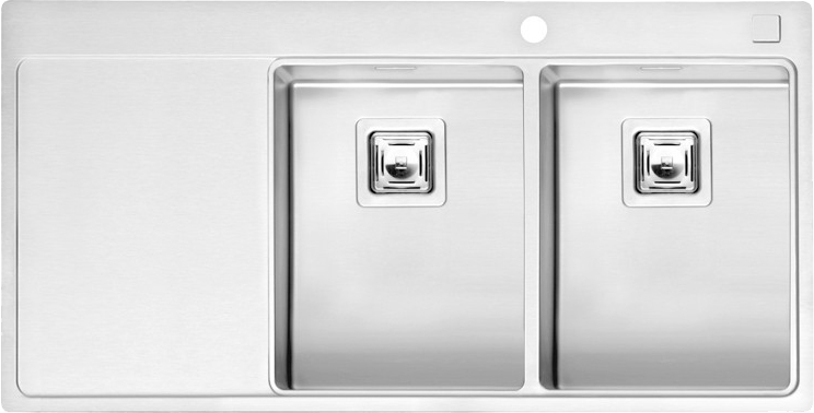 

Мойка кухонная Reginox Nevada 30x30 LUX OKG right L сталь, Nevada 30x30 LUX OKG right L