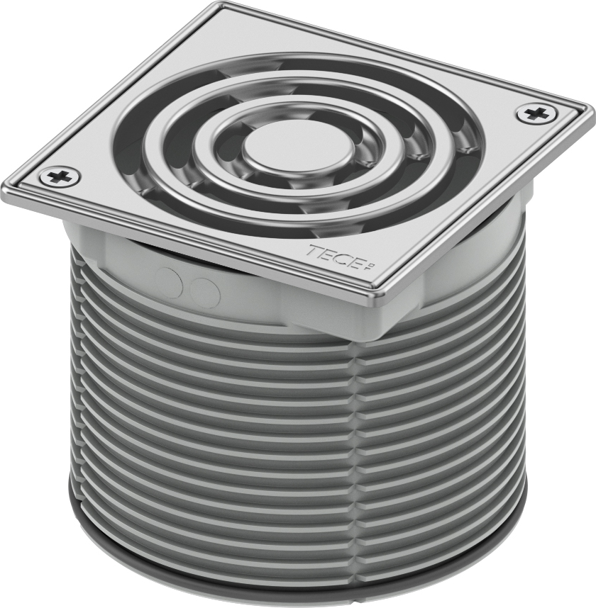 

Решетка TECE TECEdrainpoint S 366 00 09 с монтажным элементом и фиксаторами, Хром, TECEdrainpoint S 366 00 09