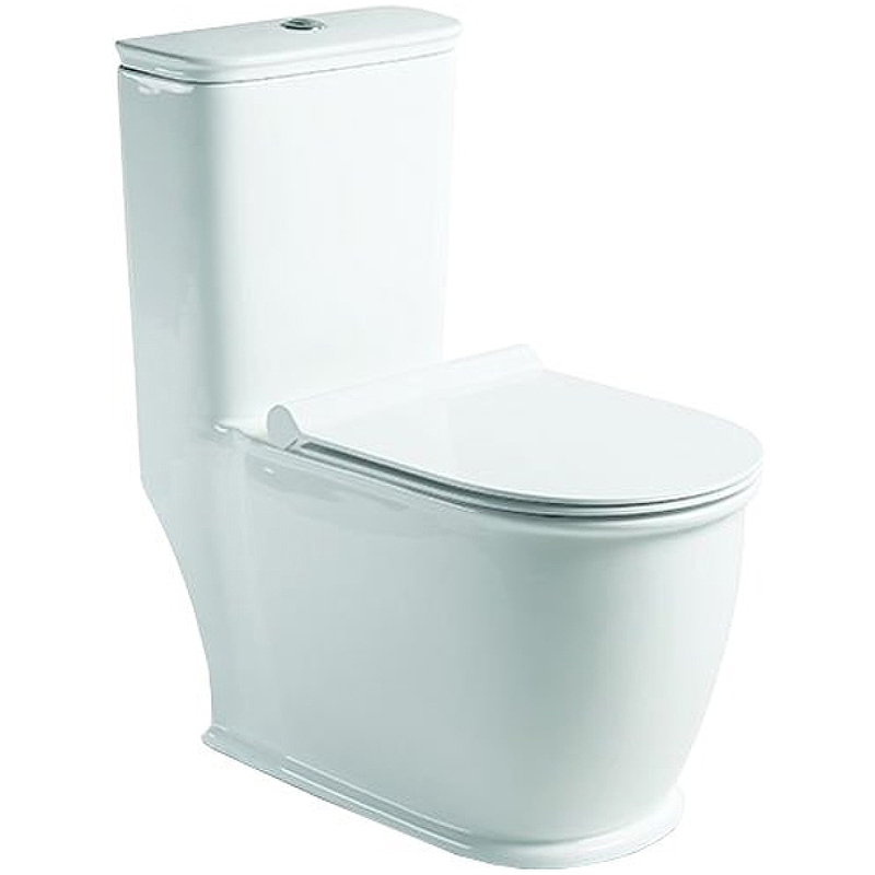 

Унитаз-моноблок SantiLine SL-5019 с сиденьем микролифт, белый, SL-5019