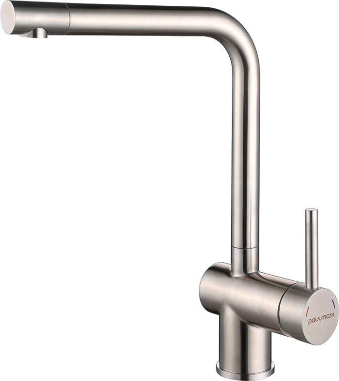 

Смеситель для кухонной мойки Paulmark Spring Sp212067-SS нержавеющая сталь