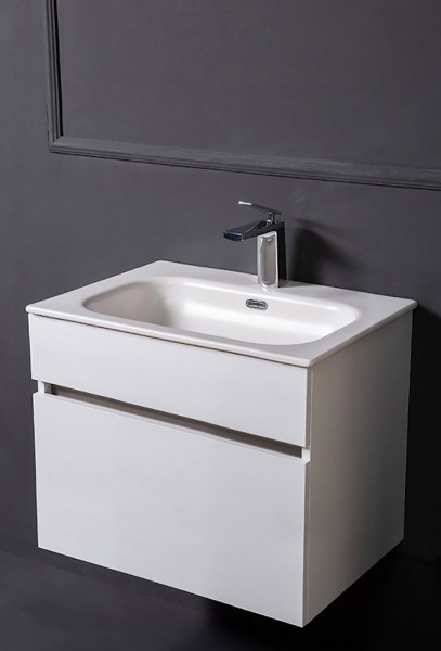 

Тумба с раковиной Armadi Art Vallessi 60 838-060-W белая глянец, Белый, Vallessi 60