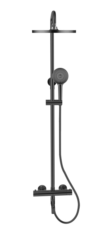 

Душевая стойка Bronze de Luxe Scandi 11060B с термостатом, черный, 11060B